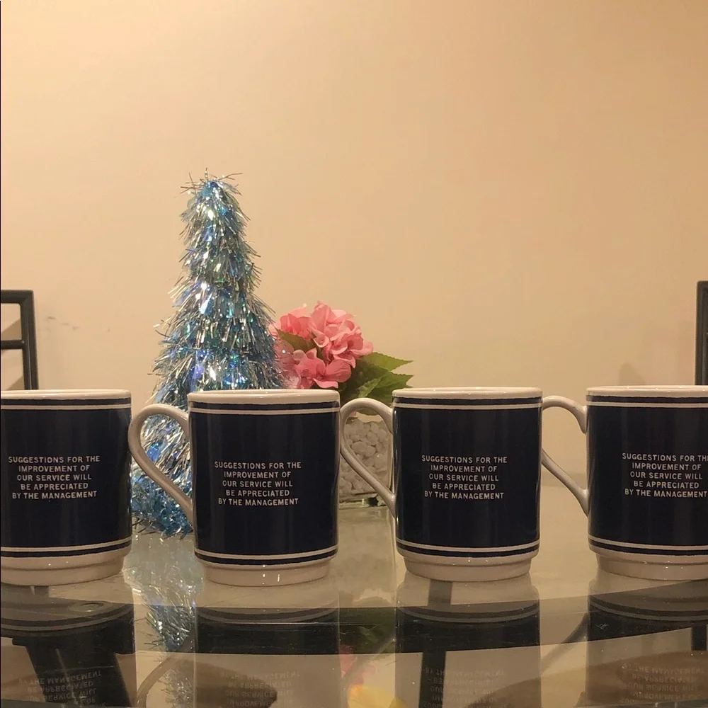 Kate Spade Lenox All Day Specials Navy Blue and White Mugs Set NWOT - Picture 3 of 9